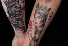 Gangster King and Queen tattoos